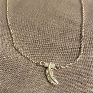 Sterling silver feather anklet 9”-9.75”